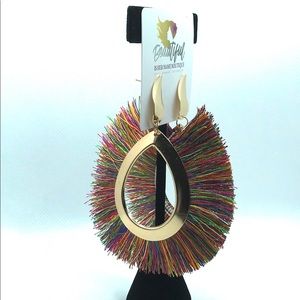Women’s tassel Drop earring multicolor